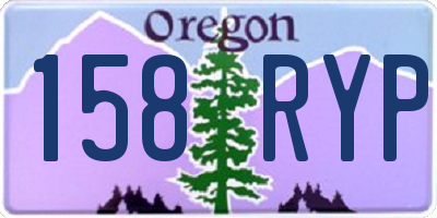 OR license plate 158RYP