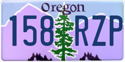 OR license plate 158RZP
