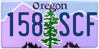 OR license plate 158SCF
