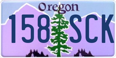 OR license plate 158SCK