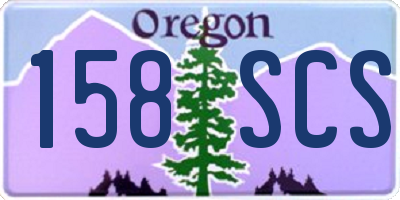 OR license plate 158SCS