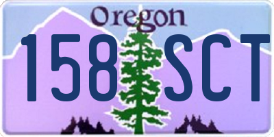 OR license plate 158SCT