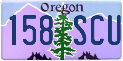 OR license plate 158SCU