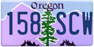OR license plate 158SCW