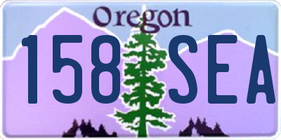OR license plate 158SEA