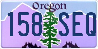 OR license plate 158SEQ