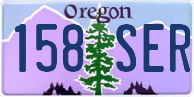 OR license plate 158SER