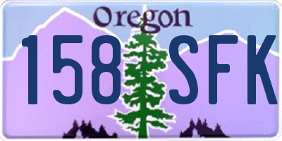 OR license plate 158SFK