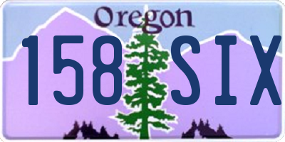 OR license plate 158SIX
