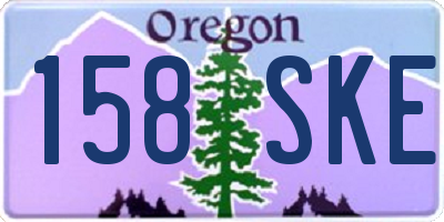 OR license plate 158SKE