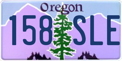 OR license plate 158SLE