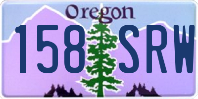 OR license plate 158SRW