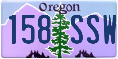 OR license plate 158SSW