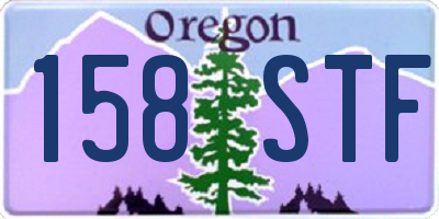 OR license plate 158STF