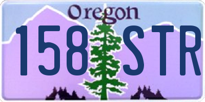 OR license plate 158STR