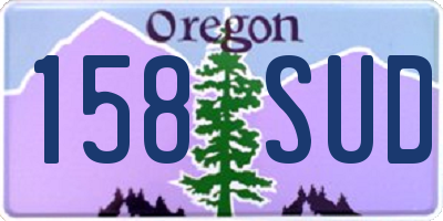 OR license plate 158SUD