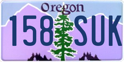 OR license plate 158SUK
