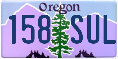 OR license plate 158SUL