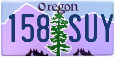 OR license plate 158SUY