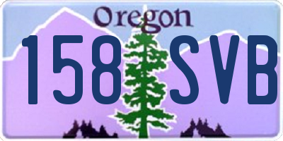 OR license plate 158SVB