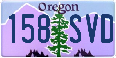 OR license plate 158SVD