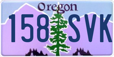 OR license plate 158SVK