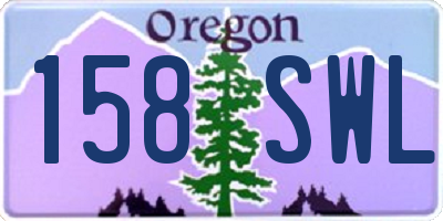 OR license plate 158SWL