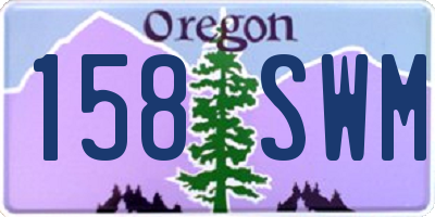OR license plate 158SWM
