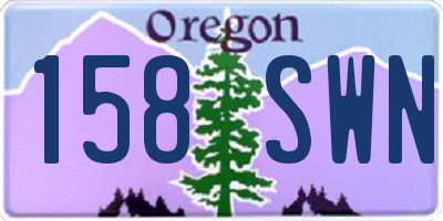 OR license plate 158SWN