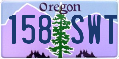 OR license plate 158SWT