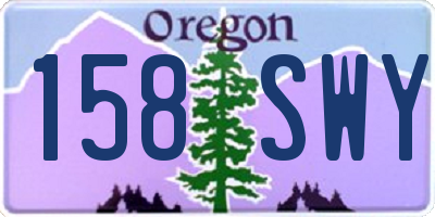 OR license plate 158SWY