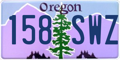OR license plate 158SWZ
