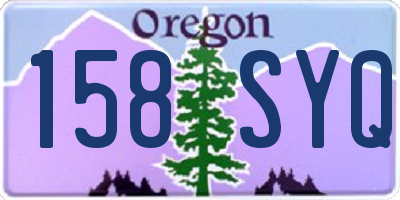 OR license plate 158SYQ