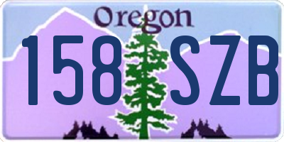 OR license plate 158SZB