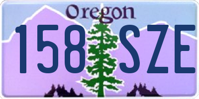 OR license plate 158SZE