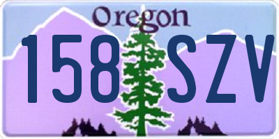 OR license plate 158SZV
