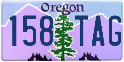 OR license plate 158TAG