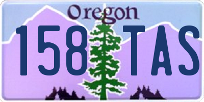 OR license plate 158TAS