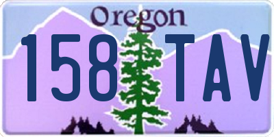 OR license plate 158TAV
