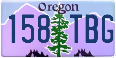 OR license plate 158TBG
