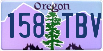 OR license plate 158TBV
