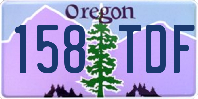 OR license plate 158TDF