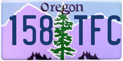 OR license plate 158TFC