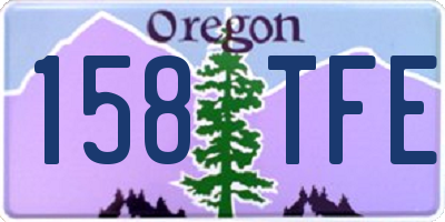 OR license plate 158TFE
