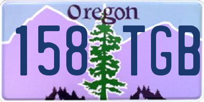 OR license plate 158TGB