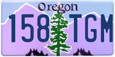 OR license plate 158TGM