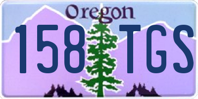 OR license plate 158TGS