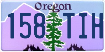 OR license plate 158TIH