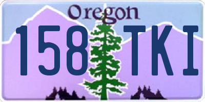 OR license plate 158TKI