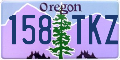 OR license plate 158TKZ